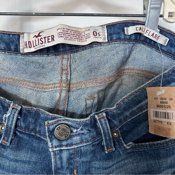 Hollister Bettys Cali Flare stretch denim girl size 0 NWT - Picture 5 of 9